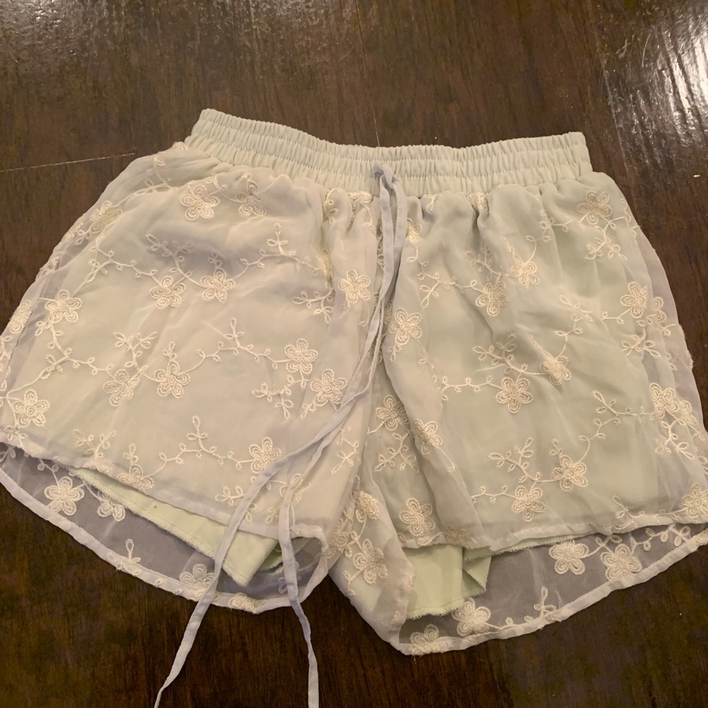 Francescas lace detail shorts